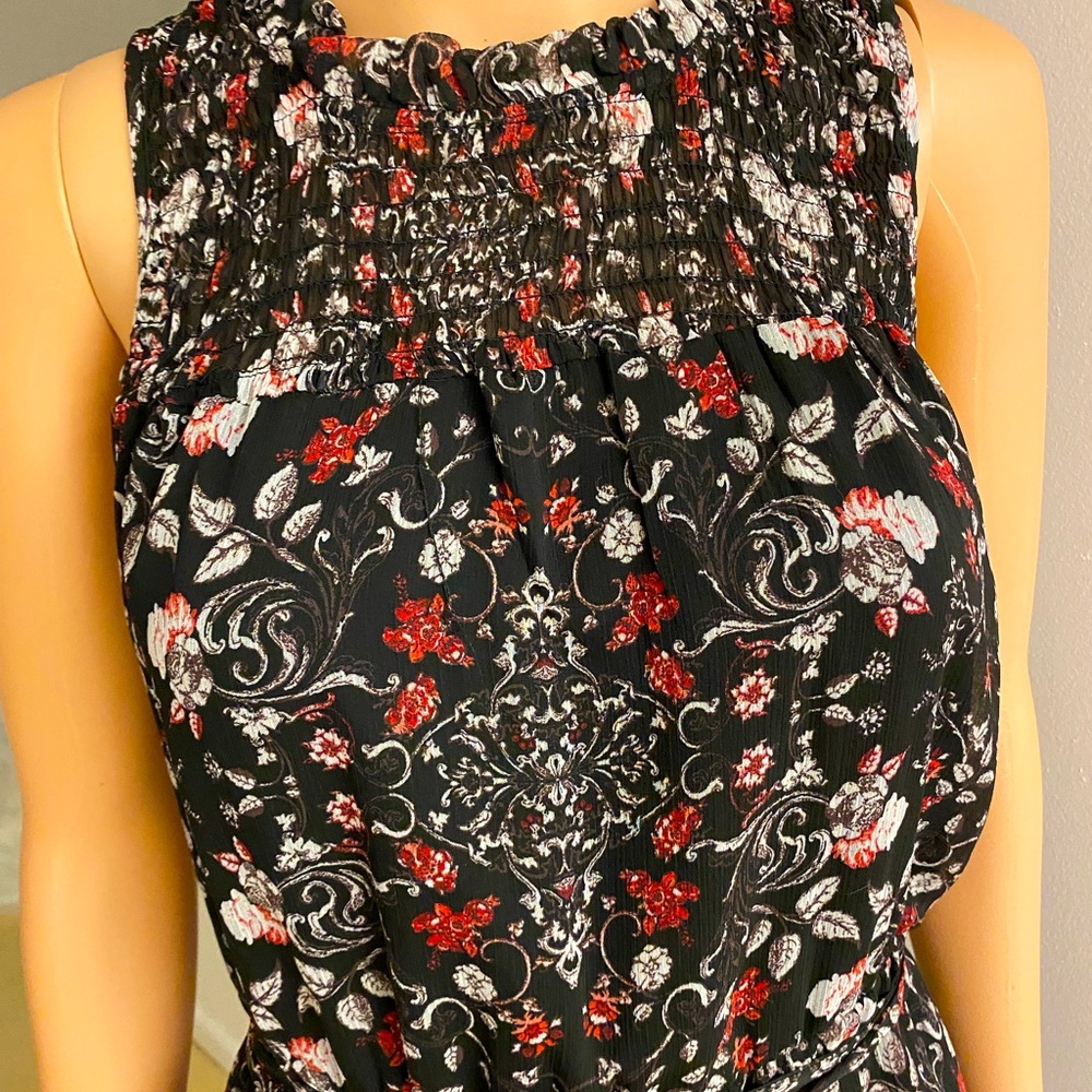 Knox Rose Floral Print Ladies BOHO Dress NWT NEW Ruffled Size Medium - Picture 2 of 7